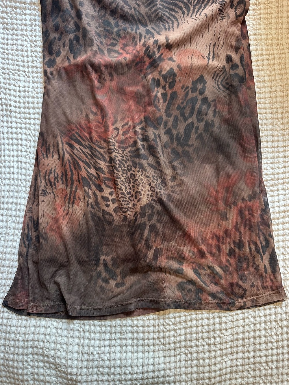 Women's Brown Animal Print Skirt - Picture 4 of 6